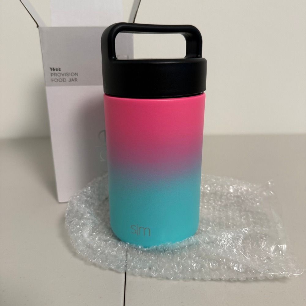 Simple Modern Provision Food‎ Jar 16oz Pink Blue Ombre JARF-16-SB Lunch Box